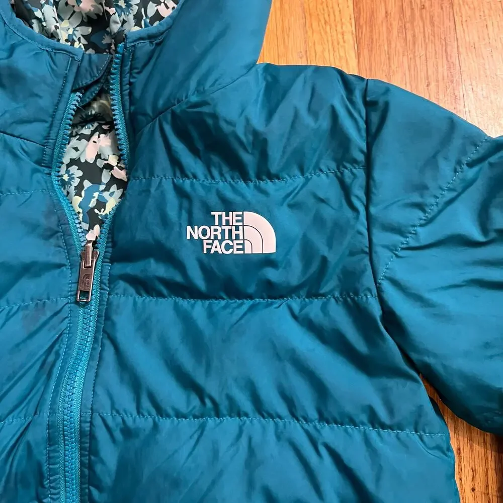 The North Face Coat Kids Youth Large Reversible 600 Down Puffer Jacket Hooded *